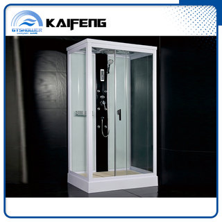 Compact Glass Shower House with Folding Seat